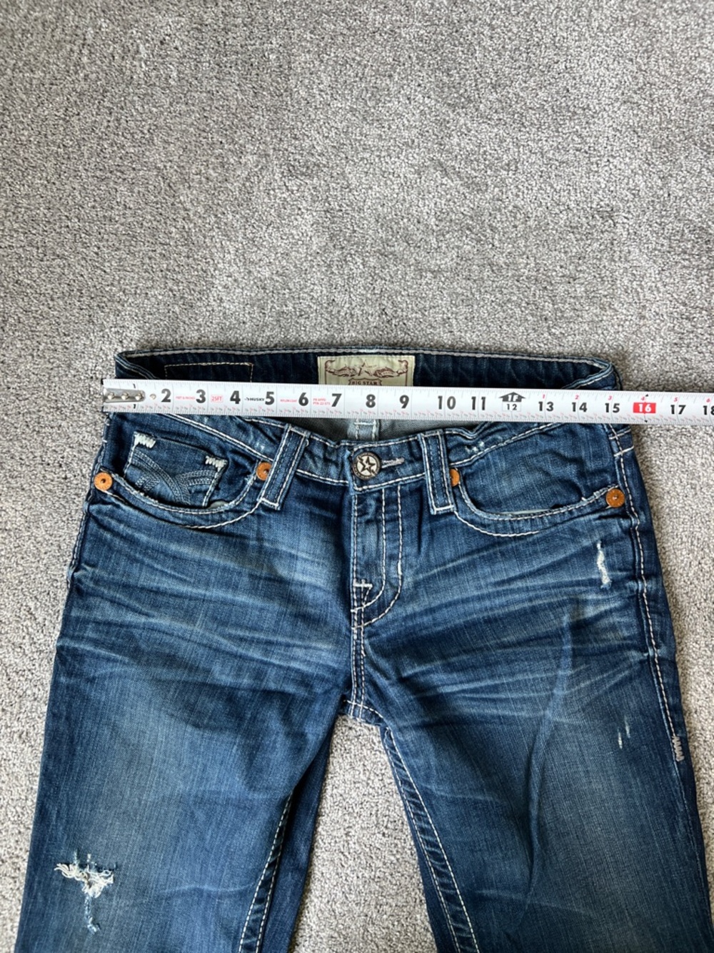 Big star “miki” Dark Wash Bootcut Jeans 26R - Picture 8 of 11